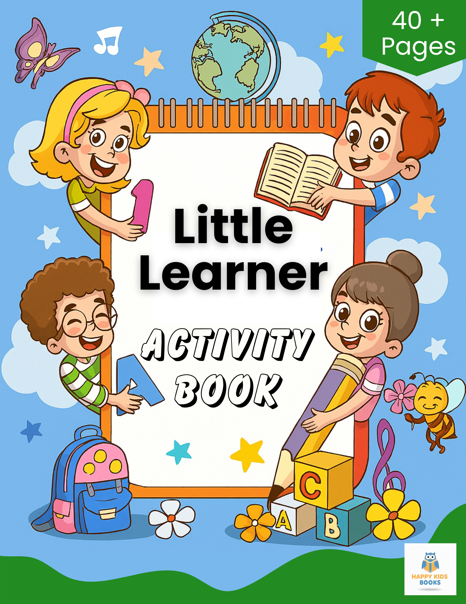 Little Learner Activity Book for Kids Ages 3–6 cover – Happy Kids Books