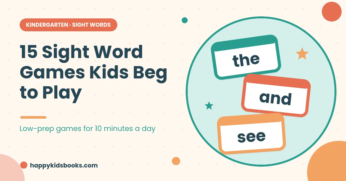 Sight word games for kindergarten