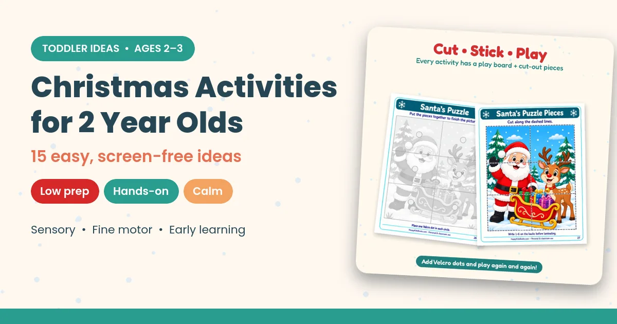 Christmas activities for 2 year olds: 15 easy, screen-free toddler ideas